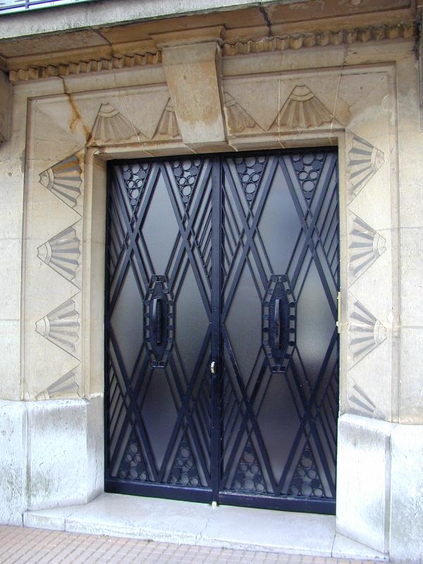 Paris, France: 3 Rue Raffet: door (art deco, 1929, architect Ch. Plumet)