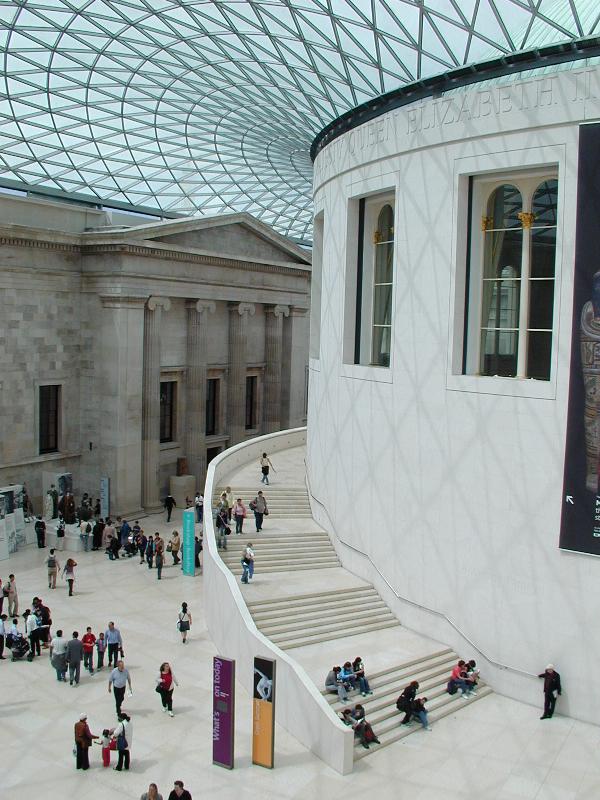 London, England: British Museum: Great Court (1999-2000, Norman Foster and Partners and Buro Happold)