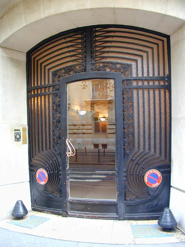 Paris, France: 67 Boulevard Raspail: door (1913, architect Leon Tissier)