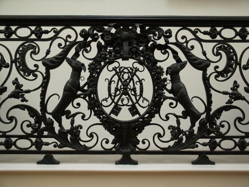 London, England: Victoria and Albert Museum: balcony ironwork (c1770, France, possibly by Jean Francois Cahon)