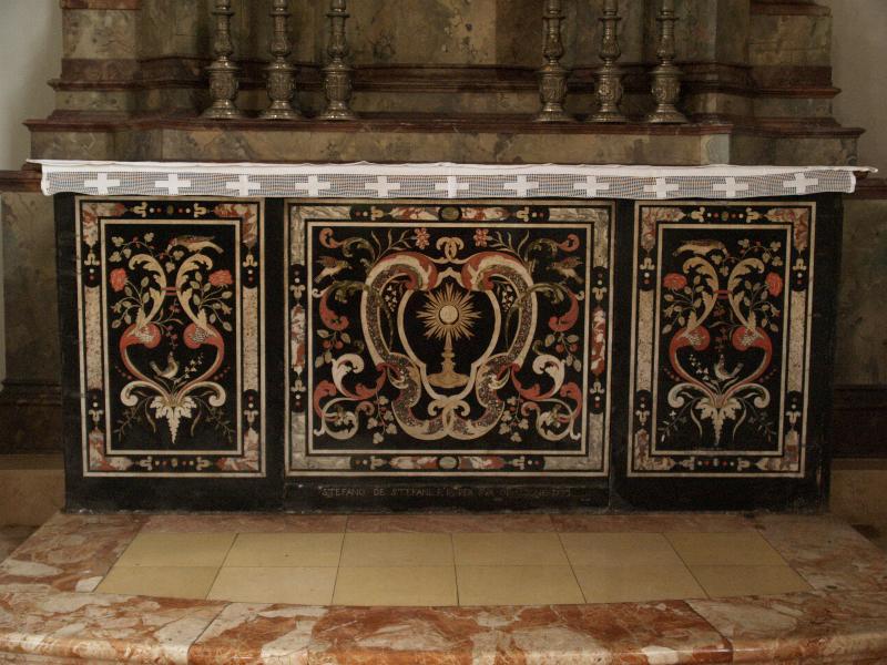 Ettlingen, Germany: St Martinskirche: inlaid stone (1732)