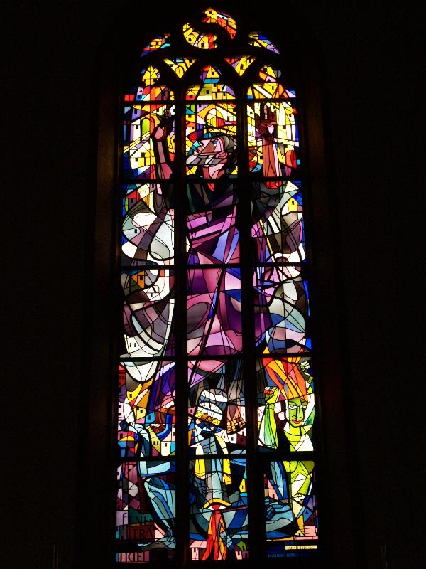 Baden-Baden, Germany: Spitalkirche: western south-side window (1952, Harry McLean)