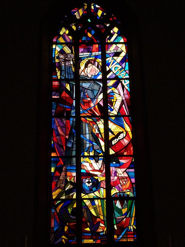 Baden-Baden, Germany: Spitalkirche: eastern south-side window (1951, Harry McLean)