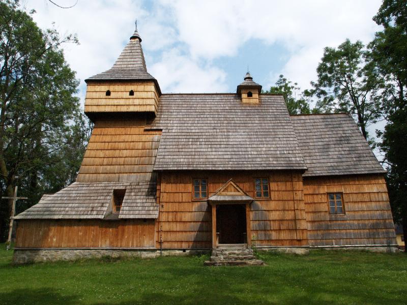 Grywald, Malopolska, Poland: St Martin's Church: wooden church (second half of 15th c)