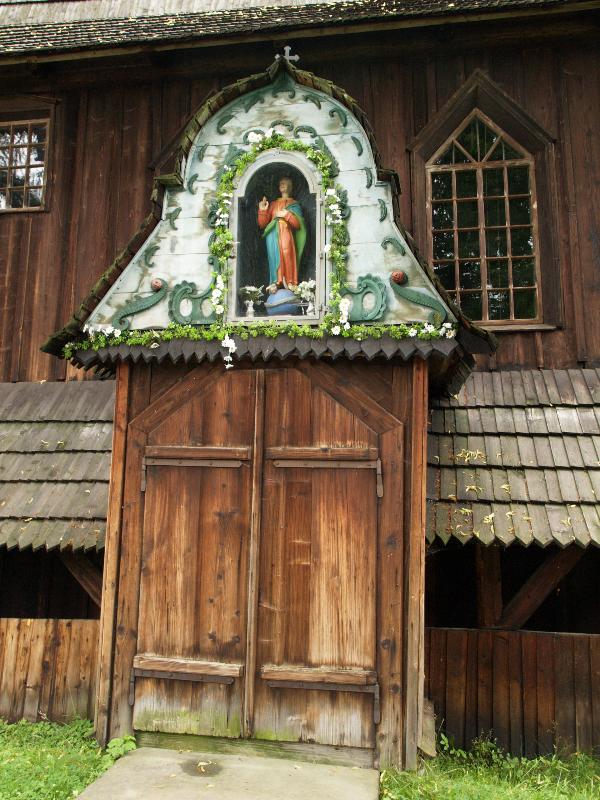 Harklowa, Malopolska, Poland: Church of Birth of Virgin Mary: door