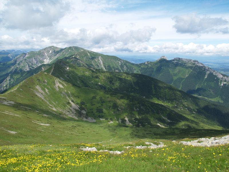 Zakopane, Poland: Kasprowy Wierch: view of Krzesanica, Malolaczniak, Giewont (etc.)