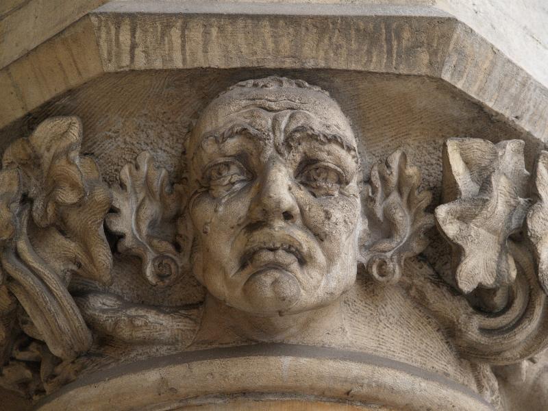 Krakow (Cracow), Poland: Cloth Hall (Sukiennice): column carving