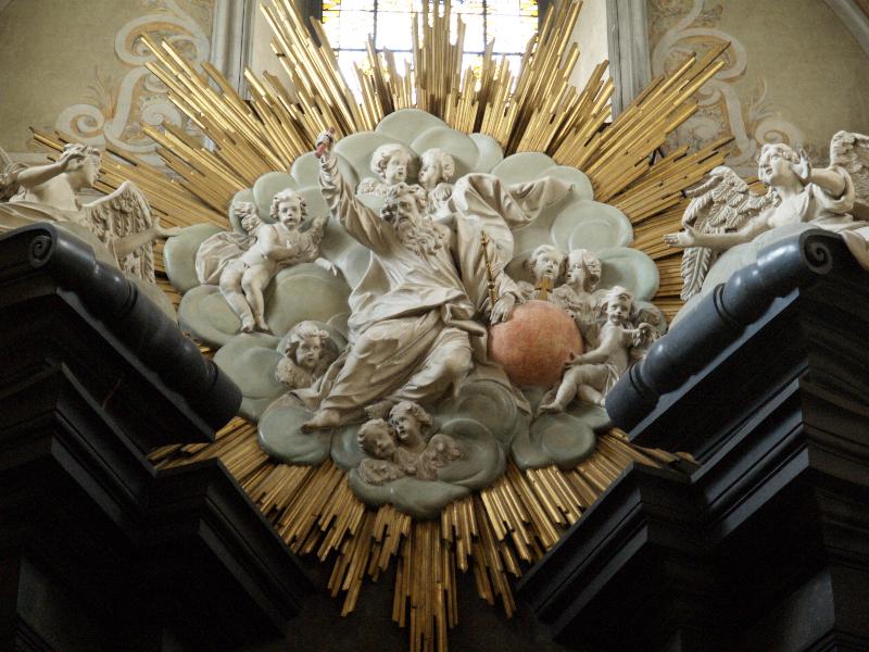 Krakow (Cracow), Poland: Pauline Church on the Rock: altar sculpture