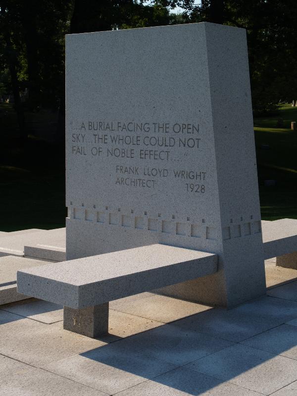 Buffalo, New York (NY): Forest Lawn Cemetery: Blue Sky Mausoleum (designed 1928, built 2004, architect Frank Lloyd Wright)