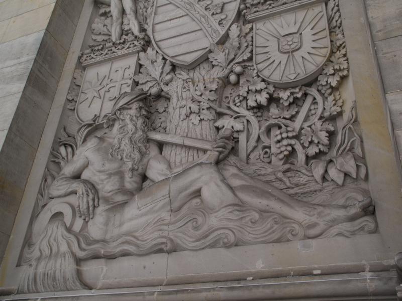 Berlin, Germany: Reichstag: entrance relief (1884-1894, architect Paul Wallot)