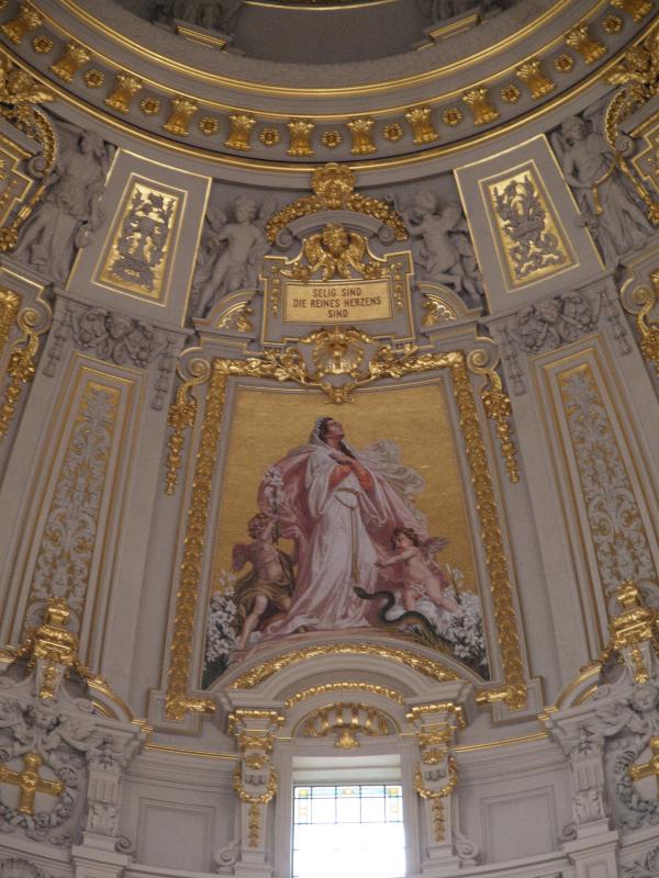 Berlin, Germany: Berliner Dom (Cathedral): ceiling detail including Beatitude 'Selig sind, die reines Herzens sind' ('Blessed are the pure hearted') (1905, made after design by Anton von Werner; reconstructed 1984-1993)