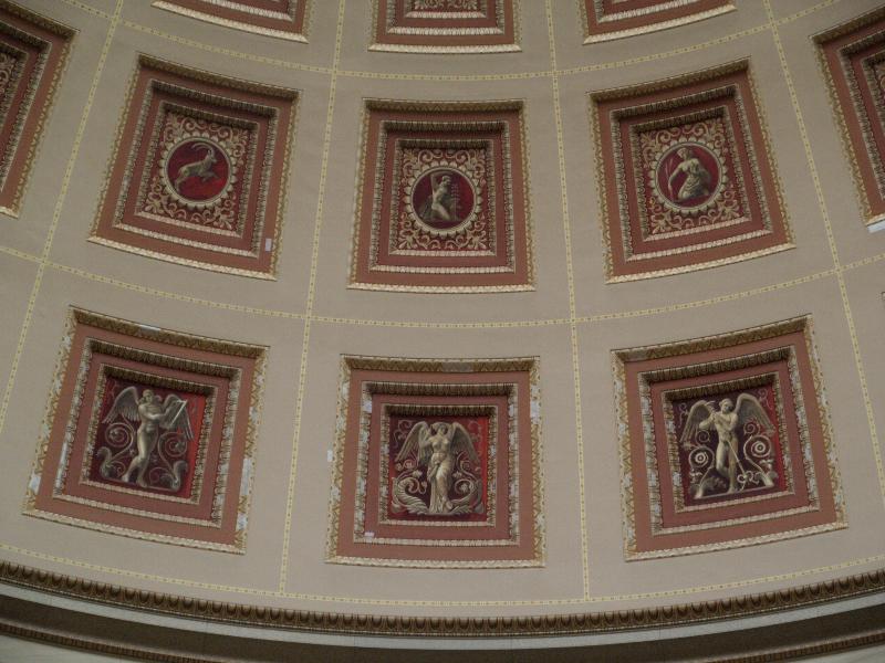 Berlin, Germany: Altes Museum: rotunda dome detail (1830, architect Karl Friedrich Schinkel)