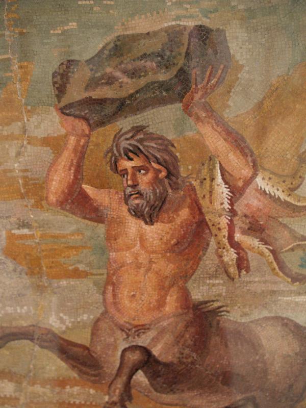 Berlin, Germany: Altes Museum: detail of centaur, mosaic (118-138 AD, from Hadrian's villa near Tivoli)