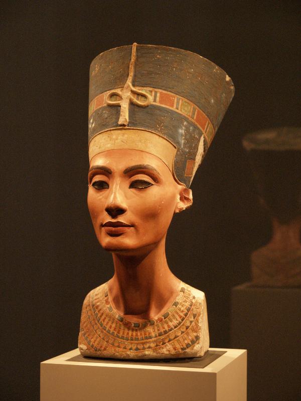Berlin, Germany: Altes Museum: bust of Queen Nefertiti (around 1340 BC)