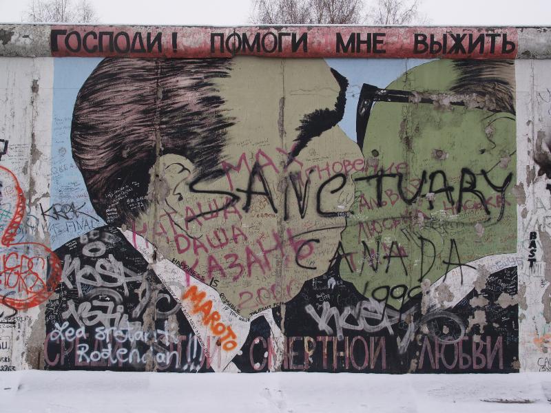 Berlin, Germany: East Side Gallery (Berlin Wall): Brezhnev - Honecker kiss