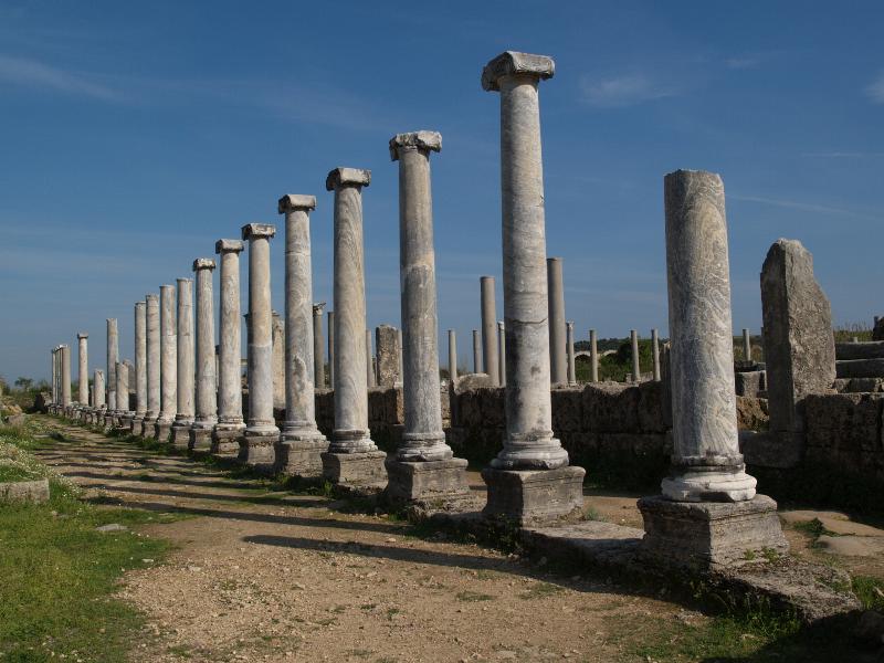 Perge, Turkey: Agora: columns (Roman, 2nd-3rd century AD)