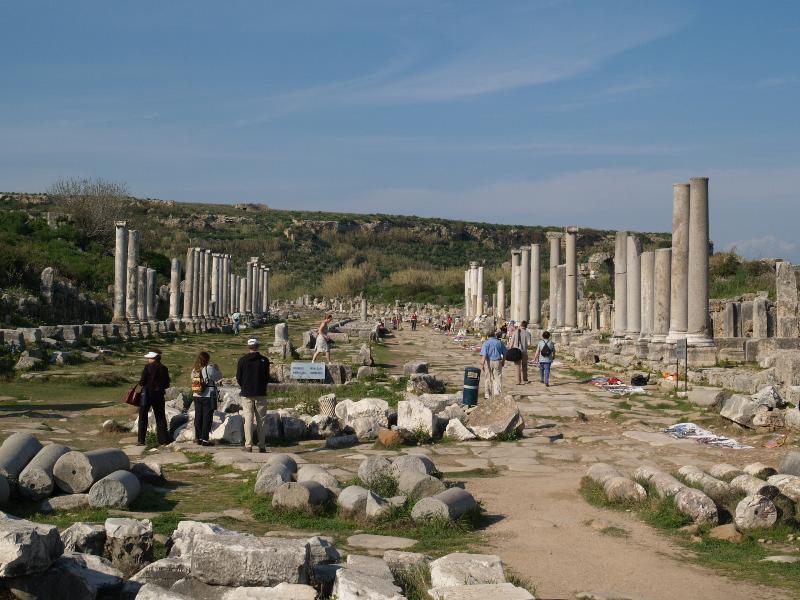 Perge, Turkey: Colonnaded Street: view (Roman, 2nd-3rd century AD)