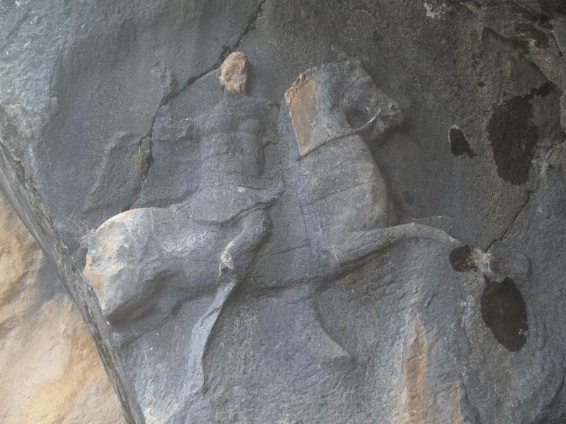 Termessos, Turkey: Tomb of Alcetas (Alketas): relief of Alcetas on horse (c309 BC)