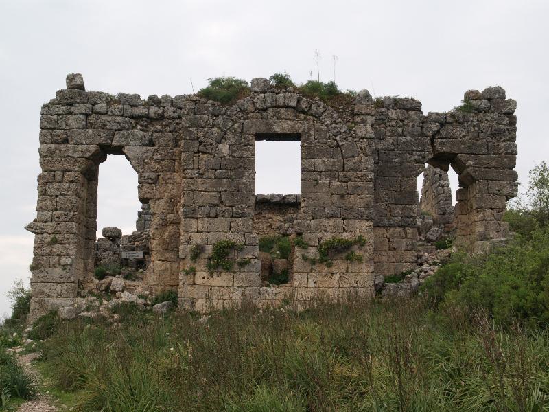 Silyon (Sillyon), Turkey: Palace: wall