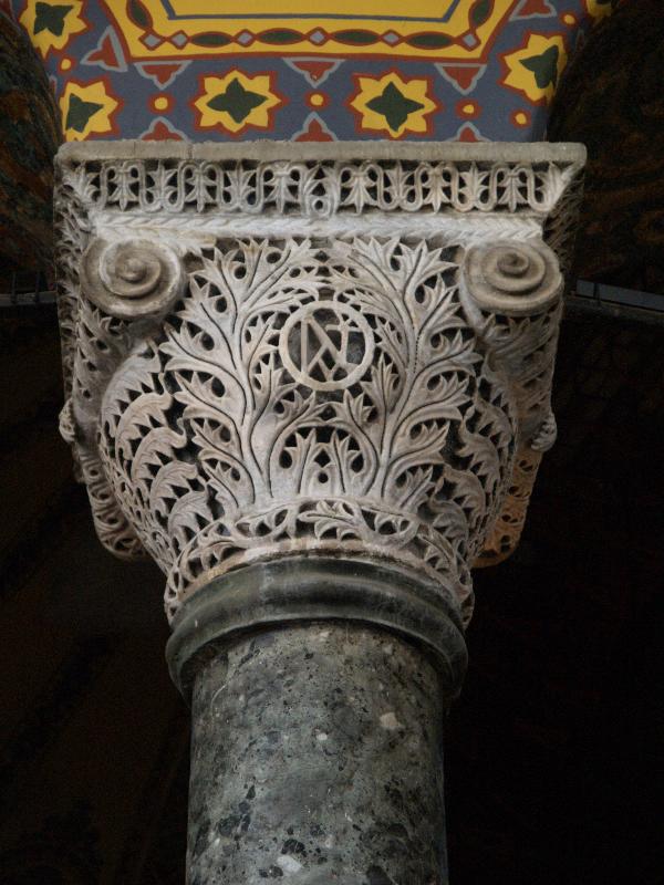 Istanbul, Turkey: Hagia Sophia (Aya Sofya): decoration on column capital (Byzantine)
