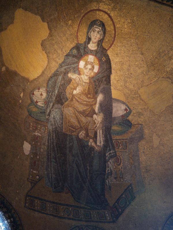 Istanbul, Turkey: Hagia Sophia (Aya Sofya): Virgin Mary mosaic (867)