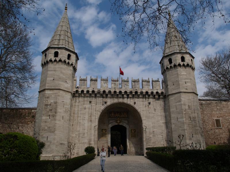 Istanbul, Turkey: Topkapi Palace (Sarayi), Middle Gate (Bab-u's Selam): view