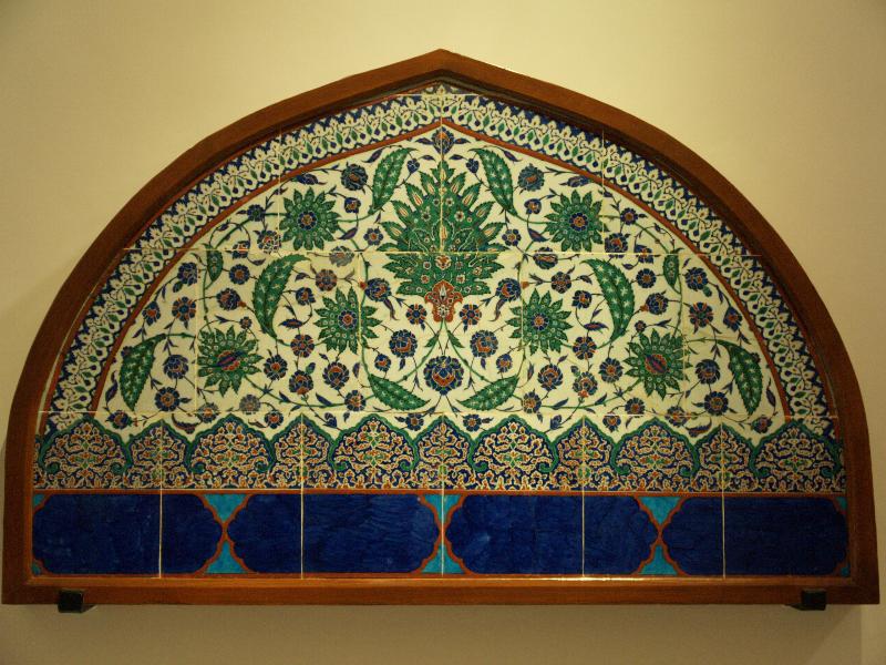 Istanbul, Turkey: Tiled Kiosk: polychrome lunette (Iznik, c 1575) tiles