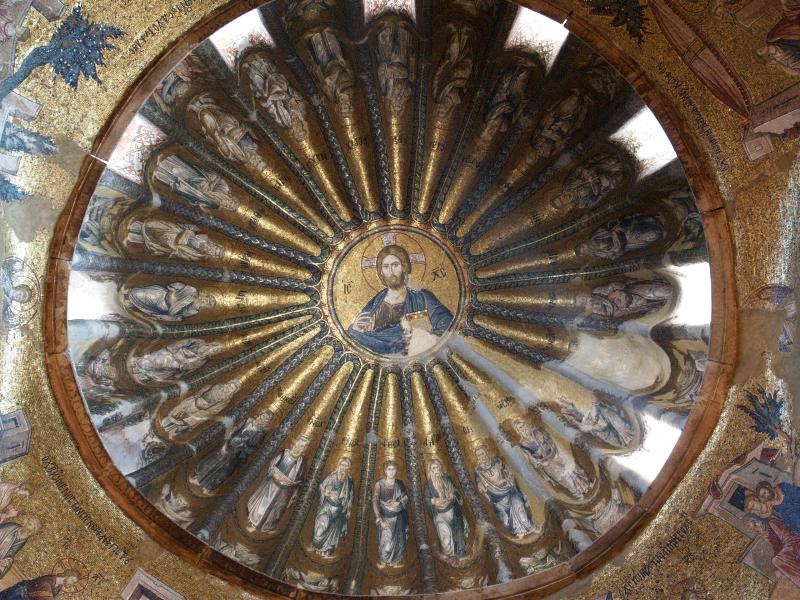 Istanbul, Turkey: Chora Church (Kariye Museum): mosaic of Jesus (and twenty-four of the early ancestors) (c 1315)