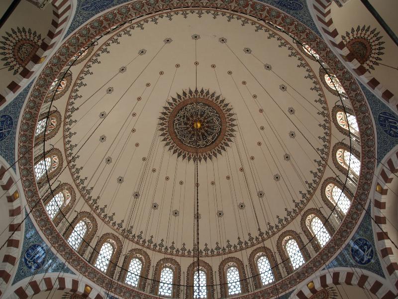 Istanbul, Turkey: Rustem Pasha Camii (Mosque): main dome (1560, architect Mimar Sinan)