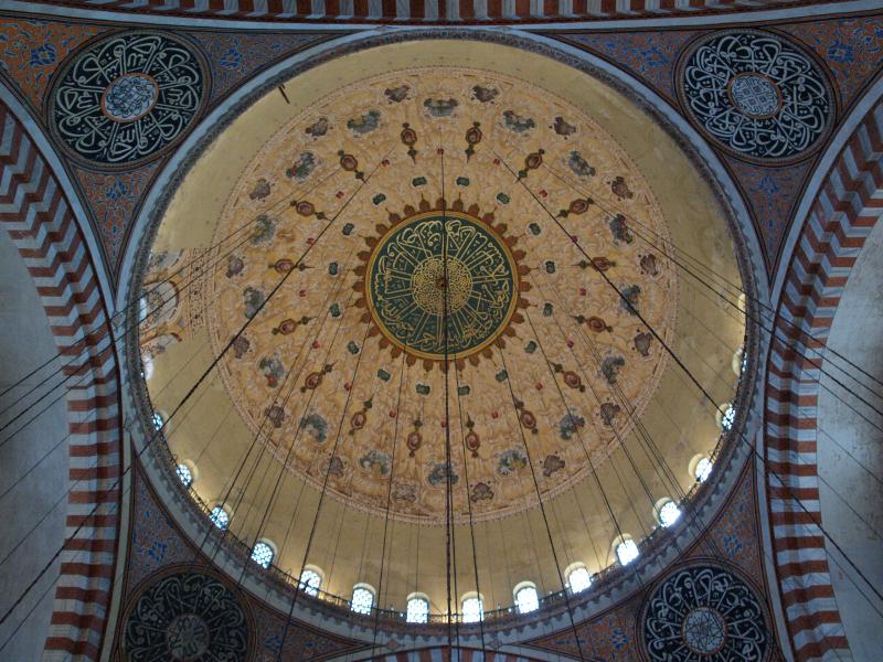 Istanbul, Turkey: Suleymaniye Camii (Mosque): main dome (1550-1557, architect Mimar Sinan)
