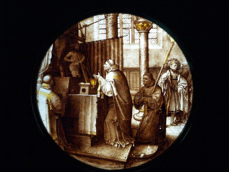 London, England: Victoria and Albert Museum: The Mass of St Gregory (about 1520, Amsterdam or Leiden)