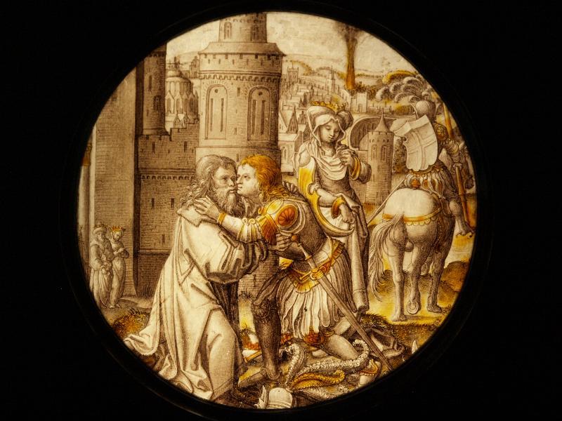 London, England: Victoria and Albert Museum: St George Takes Leave of the King of Selene (about 1520-1530, Amsterdam, probably after designs by Jacob Cornelisz van Oostsanen)