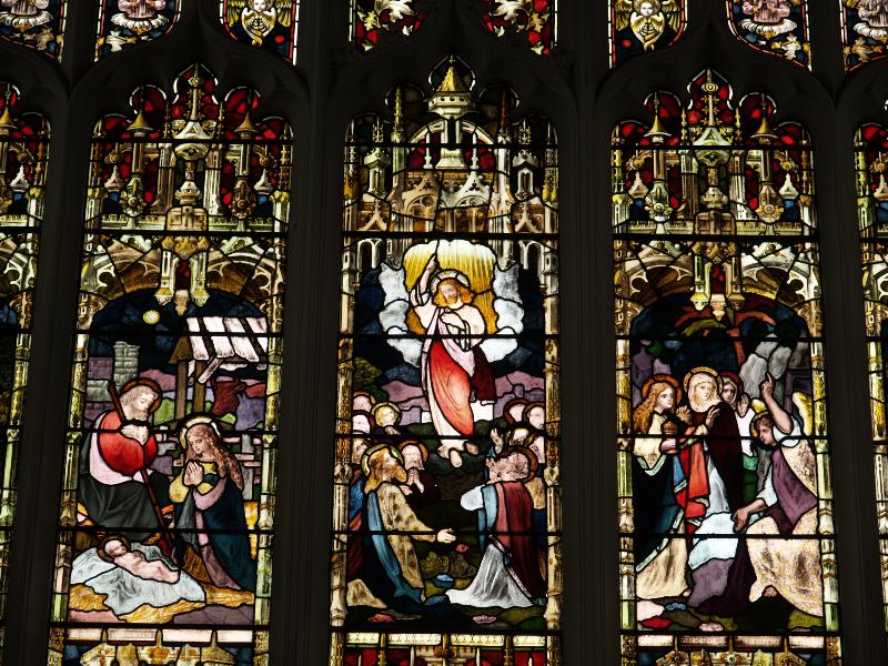 Bishop's Stortford, England: St Michael's Church: East Window detail (1885, W.G. Taylor)