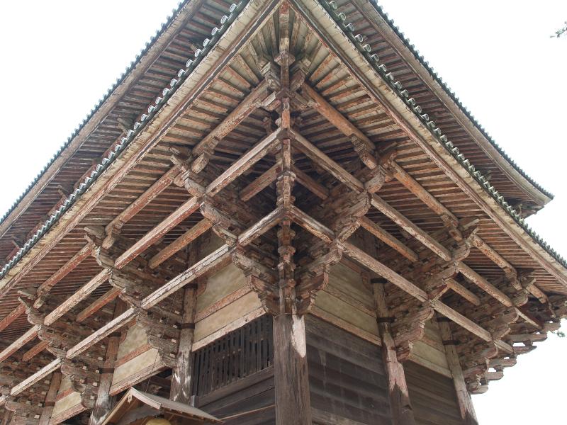Nara, Japan: Todai-ji Temple: Nandai-mon pagoda roof structure