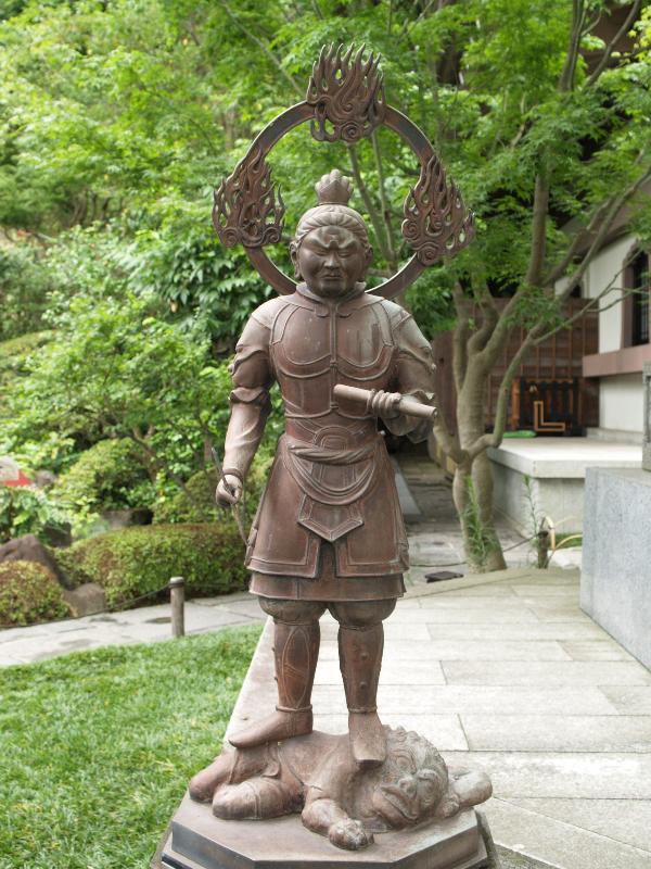 Kamakura, Japan: Hase-dera Temple: sculpture of a god