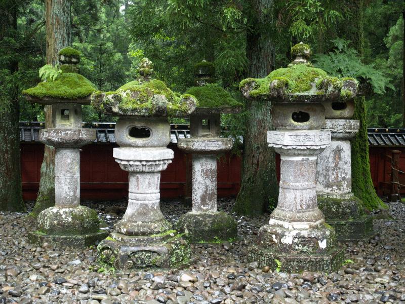 Nikko, Japan: Tosho-gu Shrine: stone lanterns