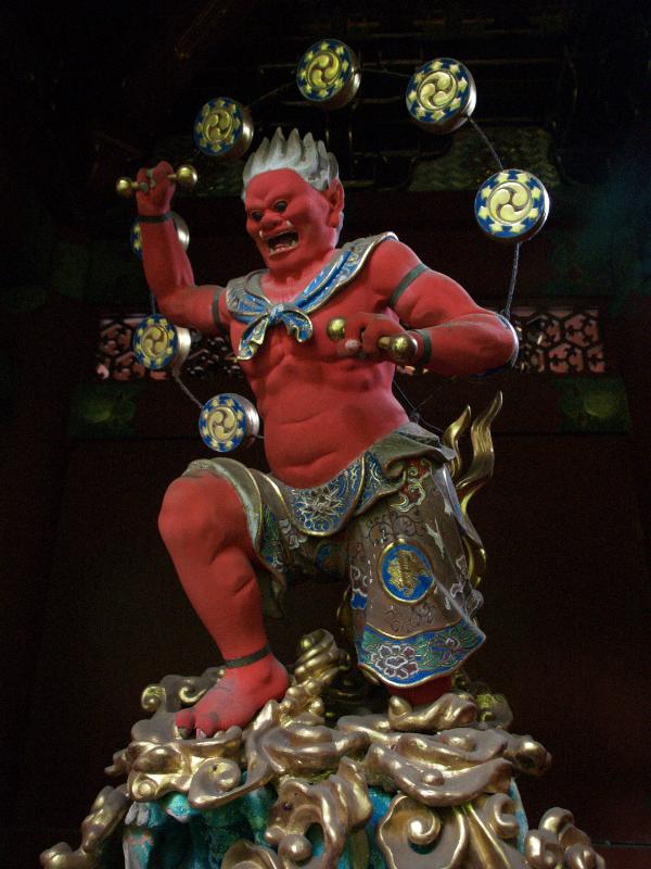 Nikko, Japan: Taiyuin-byo Shrine: Niten-mon Gate, God of Thunder