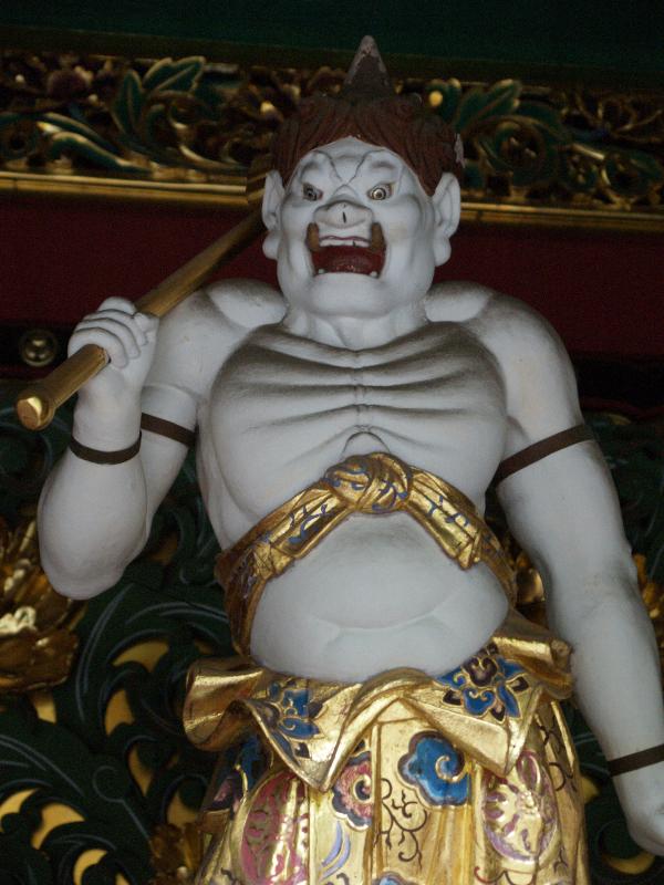 Nikko, Japan: Taiyuin-byo Shrine: Yasha-mon Gate (Peony Gate), a god