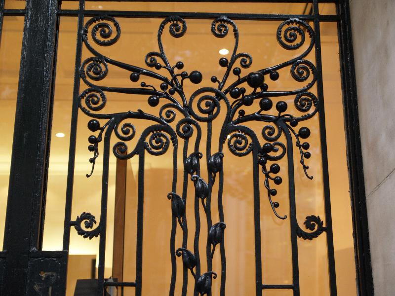 Paris, France: 137 Boulevard Raspail: window ironwork (1922, architect Henri Sauvage)