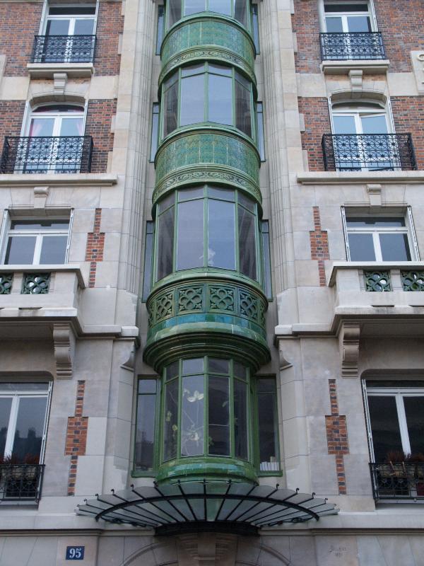 Paris, France: 95 Rue de Vaugirard: facade (1891, architect Ferdinand Glaize )