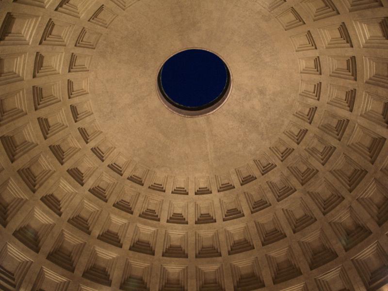 Rome, Italy: Pantheon: dome (dates from Hadrian, 117-138 AD)