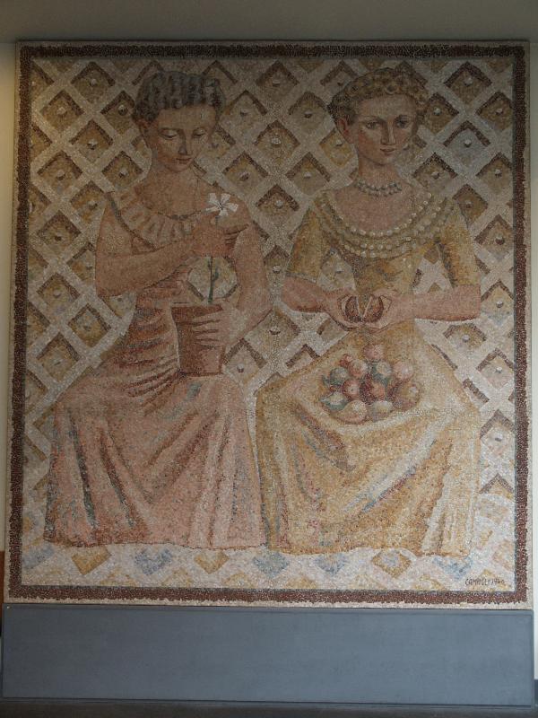 Vatican City: Vatican Museum: Iustitia et Pax (Justice and Peace, 1940, Massimo Campigli) (entrance hall)