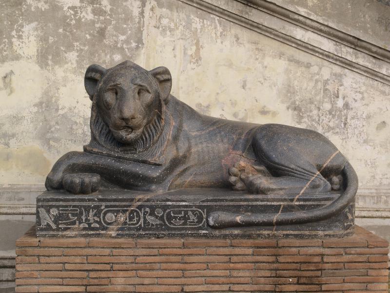 Vatican City: Vatican Museum: lion (Egyptian, Dynasty XXX, 4th century BC) (Egyptian Museum)