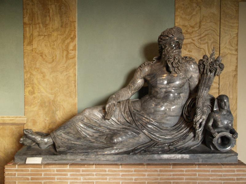 Vatican City: Vatican Museum: reclining statue of river Nile (from Rome, Roman Imperial Period, late 1st century AD) (Egyptian Museum)
