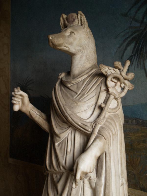 Vatican City: Vatican Museum: God Anumbis (from Anzio, Roman Imperial Period, 1st-2nd century AD) (Egyptian Museum)