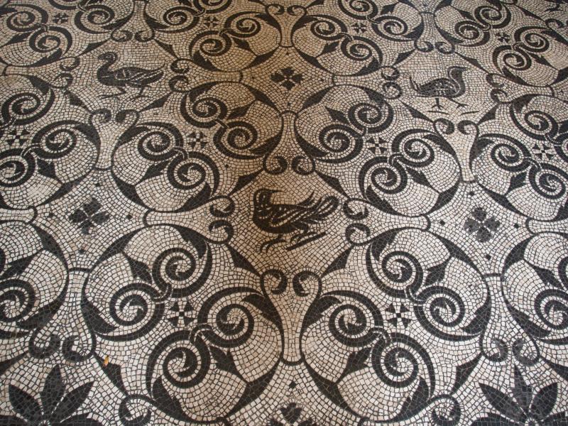 Vatican City: Vatican Museum: Roman mosaic floor (Sala degli Animali, Hall of Animals)