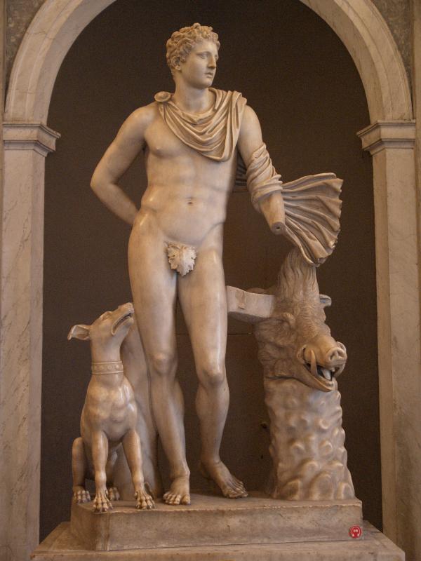 Vatican City: Vatican Museum: Meleager (1st century AD Roman copy of 4th century BC Greek original attributed to Skopas) (Sala degli Animali, Hall of Animals)