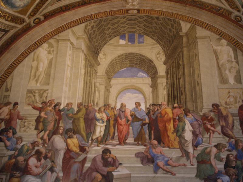 Vatican City: Vatican Museum: School of Athens (1508-1511, Raphael) (Stanza della Segnatura, Stanza of the Signatura)