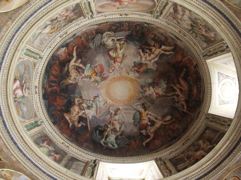 Vatican City: Vatican Museum: painted dome (near Sistine Chapel)