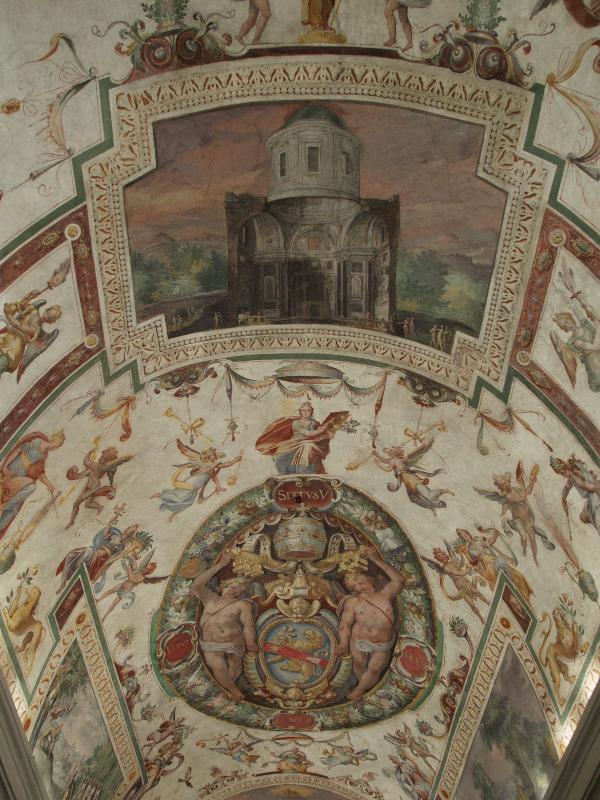 Vatican City: Vatican Museum: staircase ceiling (next to Sistine Chapel)